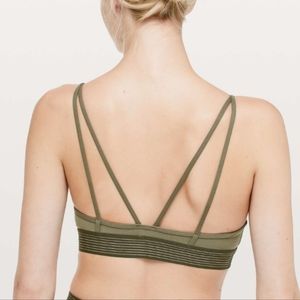 Lululemon Principal Dancer Golden Lining Bralette Armory